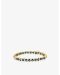 Lisa Gozlan - The Round 18Ct-Plated Brass And Cubic Zirconia Tennis Bracelet - Lyst