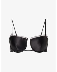 Givenchy - Cutaway Lace-Trim Silk-Blend Bra Top - Lyst