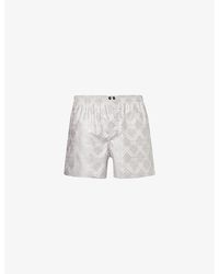 Zimmerli of Switzerland - Geometric-print Mid-rise Cotton Boxer Shorts - Lyst