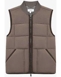 Reiss - Pilgrim Quilted Recycled-polyester Gilet - Lyst