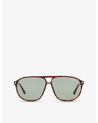 Tom Ford - Tr001634 Bruce Tortoiseshell Aviator-frame Acetate Sunglasses - Lyst