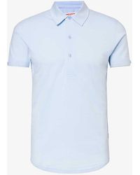 Orlebar Brown - Sebastian Short-sleeve Cotton And Silk-blend Polo Shirt - Lyst