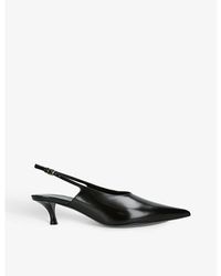 Givenchy - Show Kitten-heel Leather Slingback Courts - Lyst