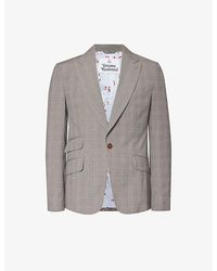 Vivienne Westwood - Checked Single-breasted Stretch-cotton Jacket - Lyst