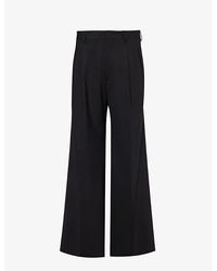 Etro - Wide-leg Relaxed-fit Stretch-wool Trousers - Lyst