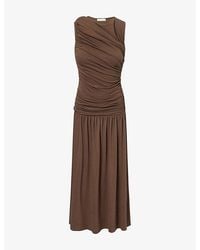 Dissh - Lola Ruched Cotton-Blend Maxi Dress - Lyst