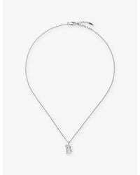 Missoma - Curly Molten Mini Initial B Sterling Necklace - Lyst