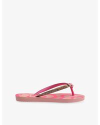 Havaianas - Kids Slim Glitter Trendy Blossom Rubber Flip-Flops - Lyst