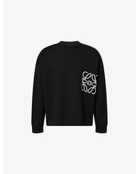 Loewe - Anagram Patch-Pocket Cotton-Knit Jumper - Lyst