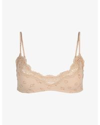 Skims - Fits Everybody Lace-Trim Jersey Triangle Bralette - Lyst