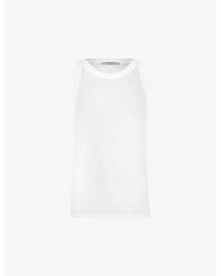 AllSaints - Rina Round-Neck Sleeveless Stretch-Woven Tank - Lyst
