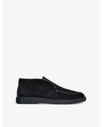 Santoni - Detroit Chunky-Sole Suede Loafers - Lyst