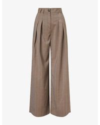 ME+EM - Tailored Striped Wide-Leg Wool Trousers - Lyst