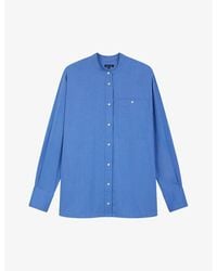 Soeur - Vannes Stand-collar Buttoned-cuff Cotton Shirt - Lyst