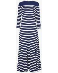 Polo Ralph Lauren - Striped Knitted Maxi Dress - Lyst
