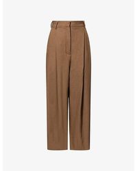 Atelier Ninety Five - The Barrel Pleated Woven Trousers - Lyst