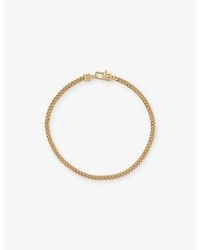 Tom Wood - Curb M 18Ct-Plated 925 Sterling Bracelet - Lyst