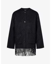 Rails - Tomoko Fringed Wool-Blend Jacket - Lyst
