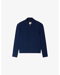 Sandro - Textured Zip-Up Stretch-Woven Jacket - Lyst