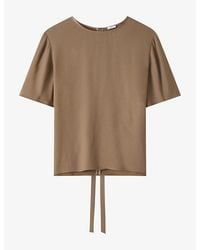 JOSEPH - Atheris Tie-Waist Crepe Top - Lyst