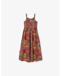 Benetton - Floral Smocked Woven Maxi Dress 6-13 Years - Lyst