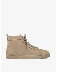 Christian Louboutin - Louis Orlato Flat Leather High-top Trainers - Lyst