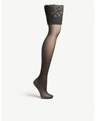 FALKE - Seidenglatt 15 Stay-ups - Lyst