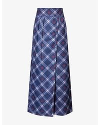 Ara - Pleated Monogram-Print Tweed Trousers - Lyst