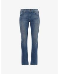 PAIGE - Federal Slim Straight-Leg Stretch-Denim Jeans - Lyst
