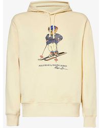 Polo Ralph Lauren - Skiing Bear-print Drawstring Cotton-blend Hoody - Lyst