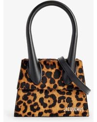 Jacquemus - Le Chiquito Moyen Leopard-print Leather Top-handle Bag - Lyst