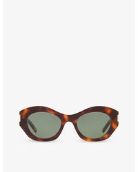 Saint Laurent - Sl639 Cat-eye Frame Acetate Sunglasses - Lyst