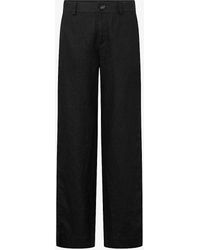 Twist & Tango - Serena Straight-leg High-rise Linen Trousers - Lyst