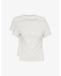 Skims - Round-Neck Pack-Of-Two Stretch-Cotton T-Shirt - Lyst