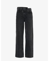Agolde - Criss Cross Straight-leg High-rise Organic-denim Jeans - Lyst