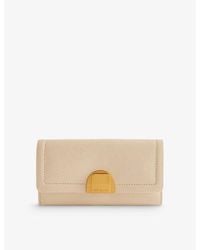 Ted Baker - Imieldi Lock-embellished Fold-over Leather Purse - Lyst
