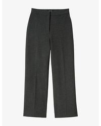Whistles - High-Rise Straight-Leg Stretch-Woven Trousers - Lyst