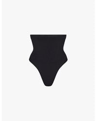 Skims - Seamless Sculpt High-Rise Stretch-Woven Thong Xxl - Lyst