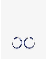 Shaun Leane - Sabre Solis Sterling- And Enamel Hoop Earrings - Lyst