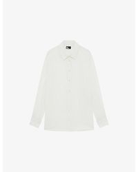 The Kooples - Collared Long-Sleeve Stretch-Silk Shirt - Lyst