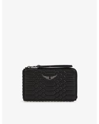 Zadig & Voltaire - Logo-Plaque Leather Cardholder - Lyst
