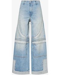 Amiri - P5 baggy Brand-patch Wide-leg Mid-rise Jeans - Lyst