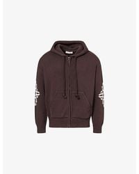The Couture Club - Chunky Emblem Two-Slip-Pockets Cotton-Knit Hoody - Lyst