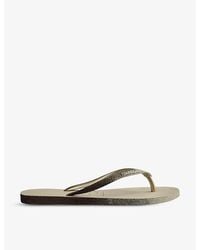 Havaianas - Slim Sparkle Ii Rubber Flip Flops - Lyst