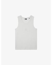 The Kooples - Sleeveless Round-Neck Stretch-Cotton T-Shirt - Lyst