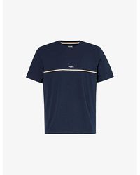 BOSS - Unique Cotton-blend Stretch-jersey T-shirt - Lyst