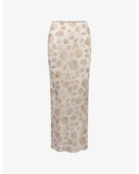 OMNES - Cierra Shell-Print Chiffon Maxi Skirt - Lyst
