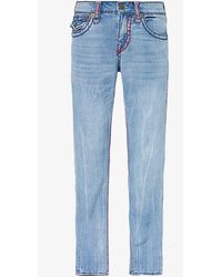 True Religion - Ricky Tapered-leg Mid-rise Denim-blend Jeans - Lyst