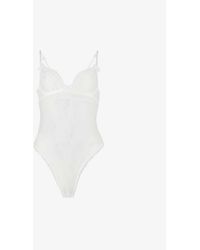 Agent Provocateur - Hinda Sheer Stretch-lace Body - Lyst
