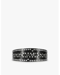 The Kooples - Studded Wide Leather Belt - Lyst